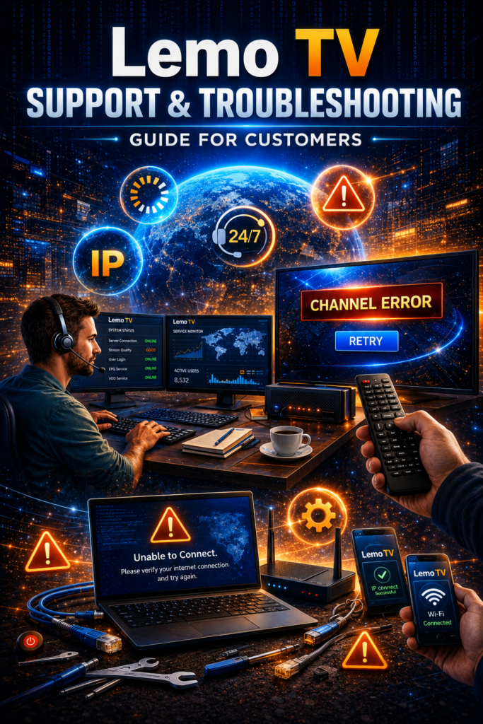 Customer support and troubleshooting tips for Lemo TV to resolve buffering and connection problems easily