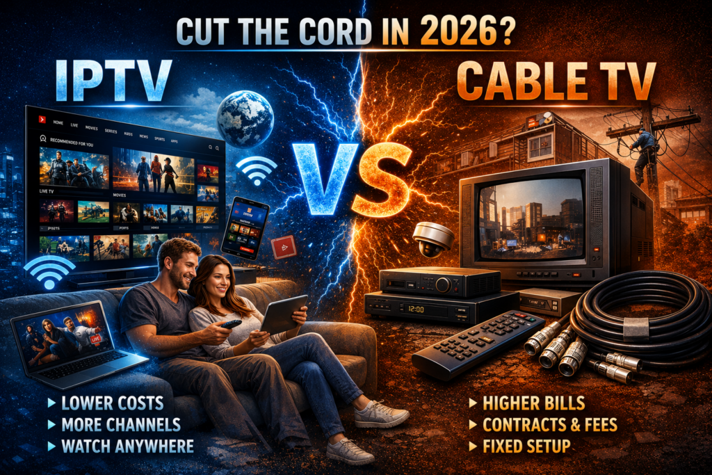 Lemo TV vs traditional cable TV comparison showing cost, channels, and streaming flexibility differences in 2026.
